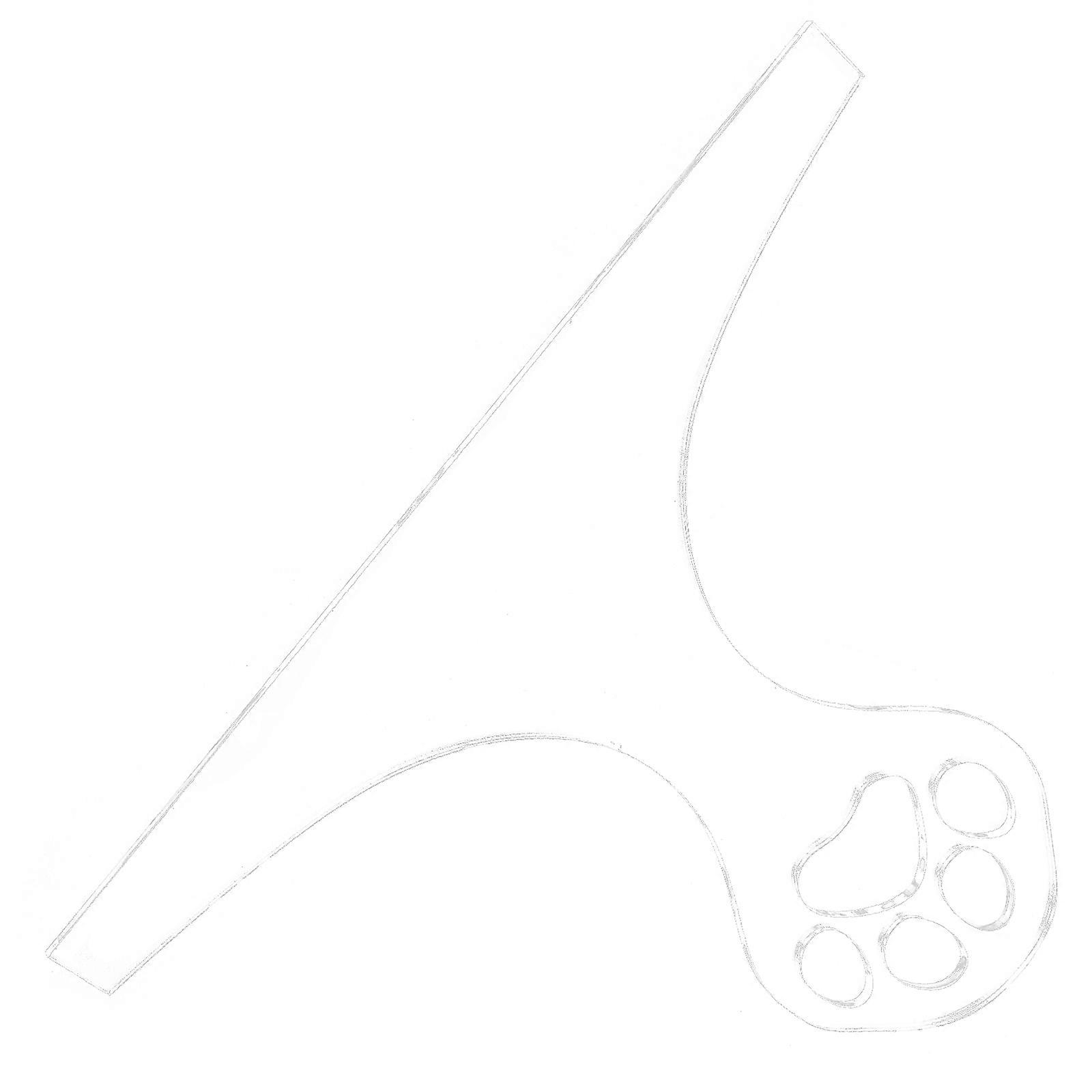 Charcuterie Board Handle Transparent Acrylic Template Guide for Kitchen 25x20cm Easy-to-use Tool 1Pcs