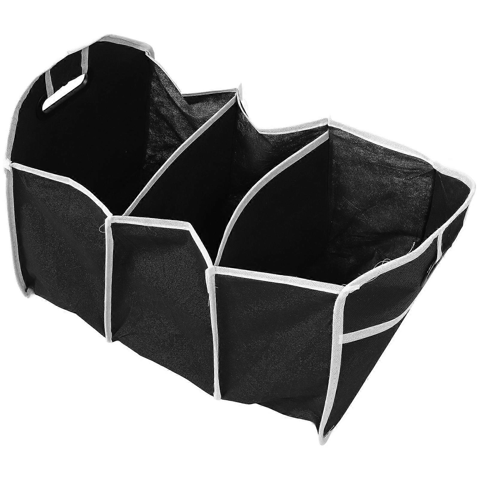 Trunk Organizer Car Boot Storage Box For Daily Use Black 50.00X32.50X31.00CM Non-Woven Fabrics Collapsible 1Pack