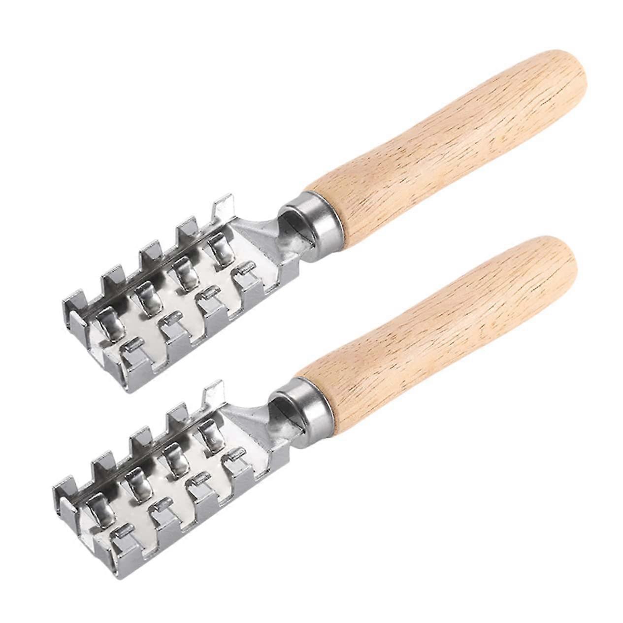 2 pieces fish skin cleaner wooden handle efficient fish scale scraper for quick and removal of fish scales