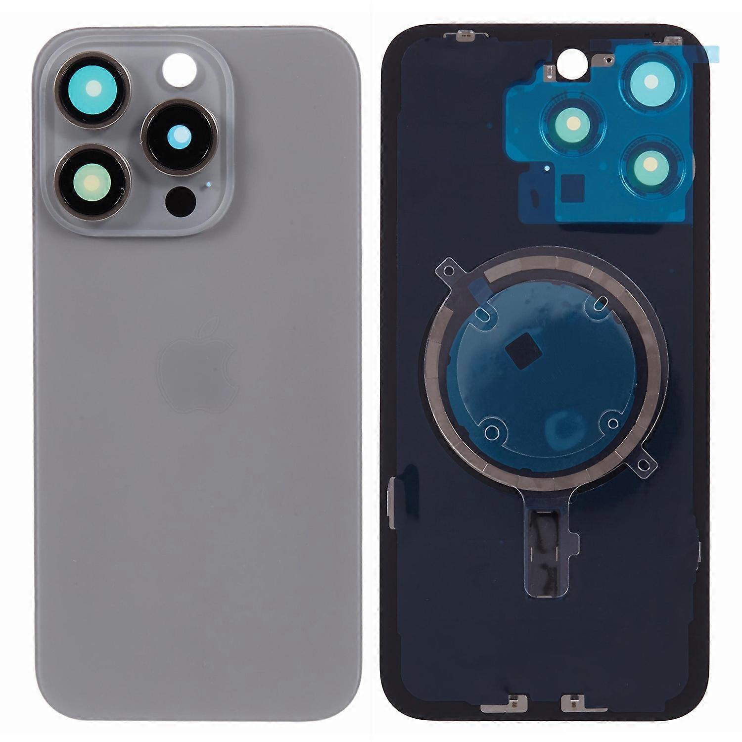 For iPhone 15 Pro Max Battery Housing with Bracket+Camera Lens Cover Replacement Part