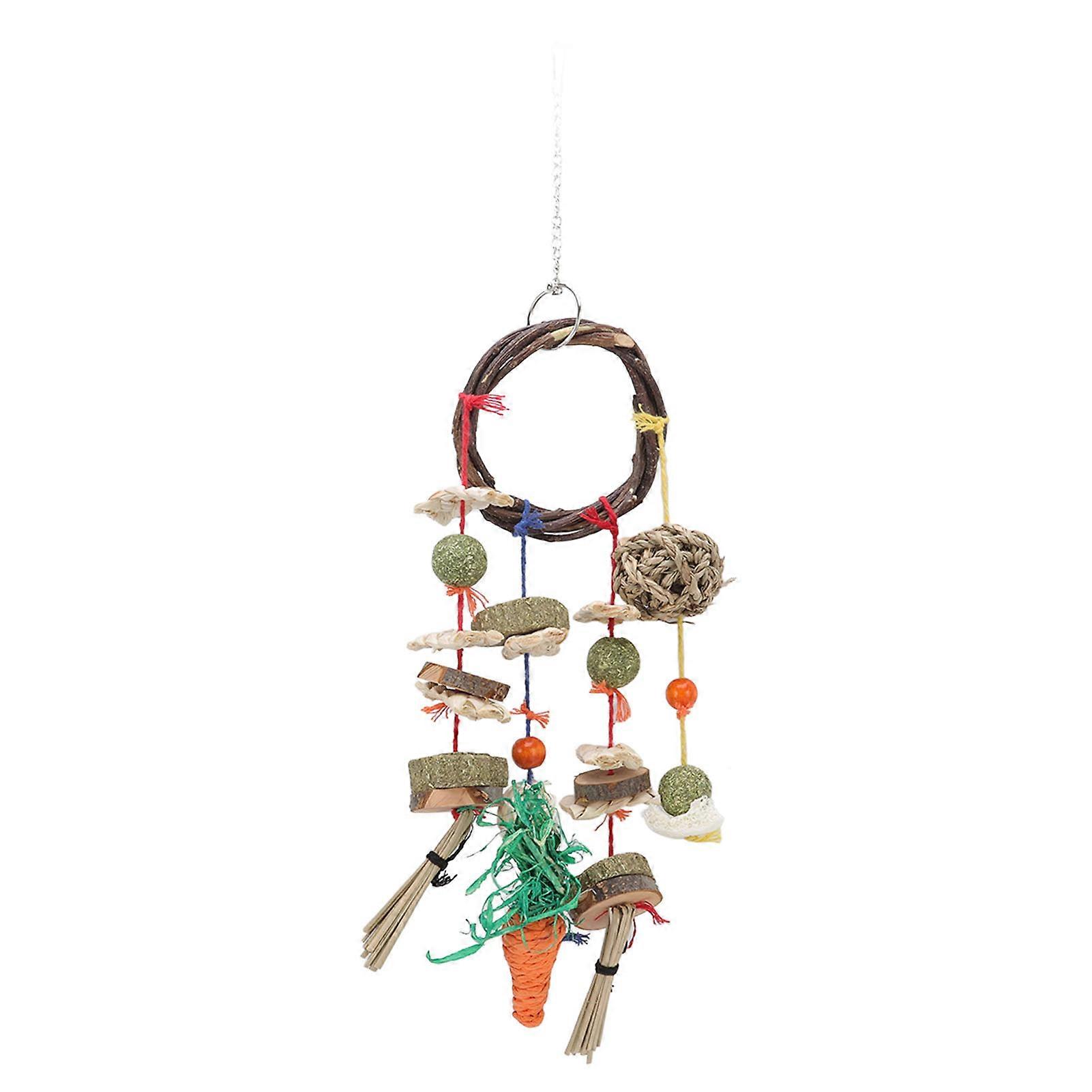 Rabbit Chew Toys Hand Made Multifunction Hamster Molar Toys for Rabbit Guinea Pig Chinchilla Hamster Squirrel Gerbils