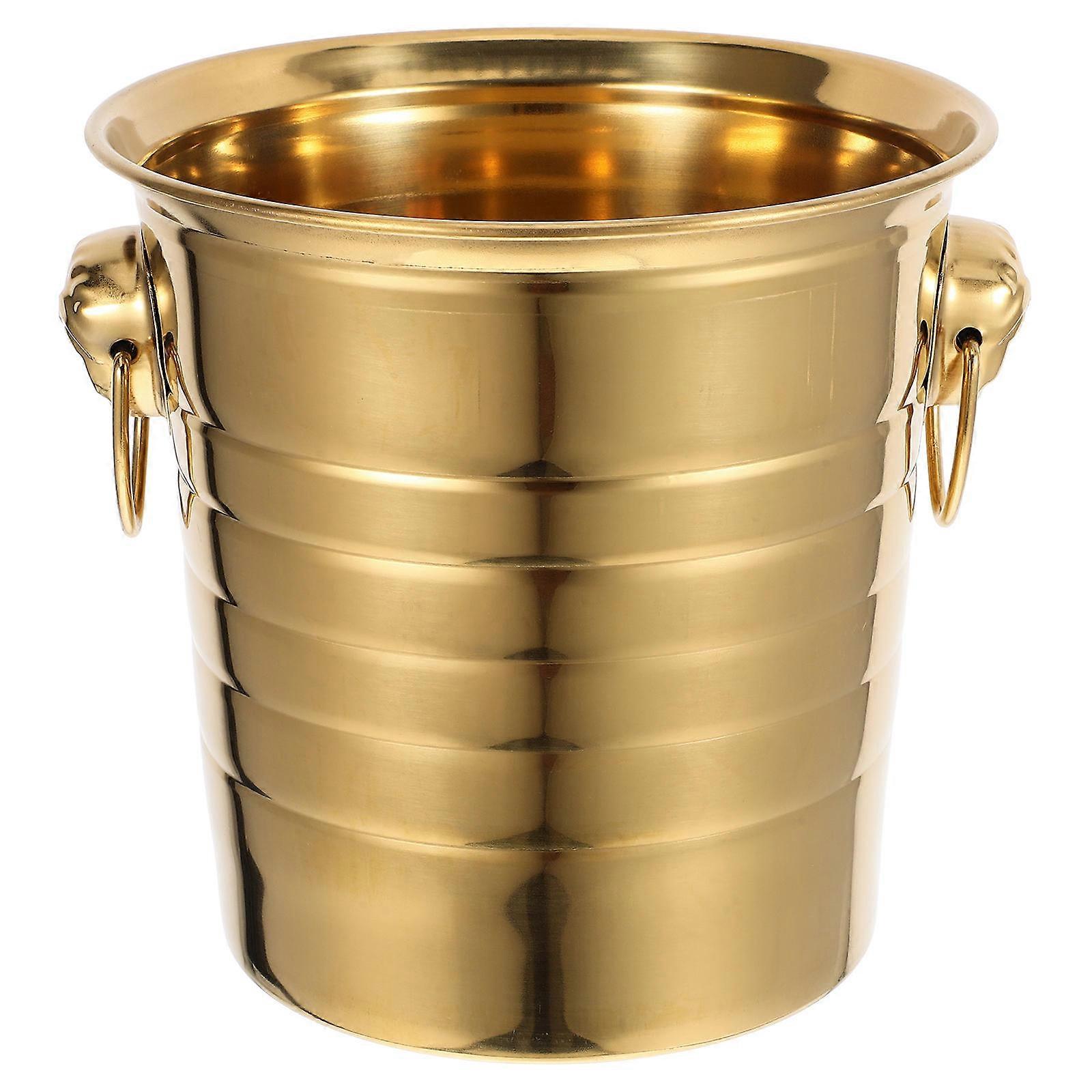 Stainless Steel Ice Bucket for Home Bar, KTV & Gatherings Elegant & Sturdy Design, Holds Drinks & Beer