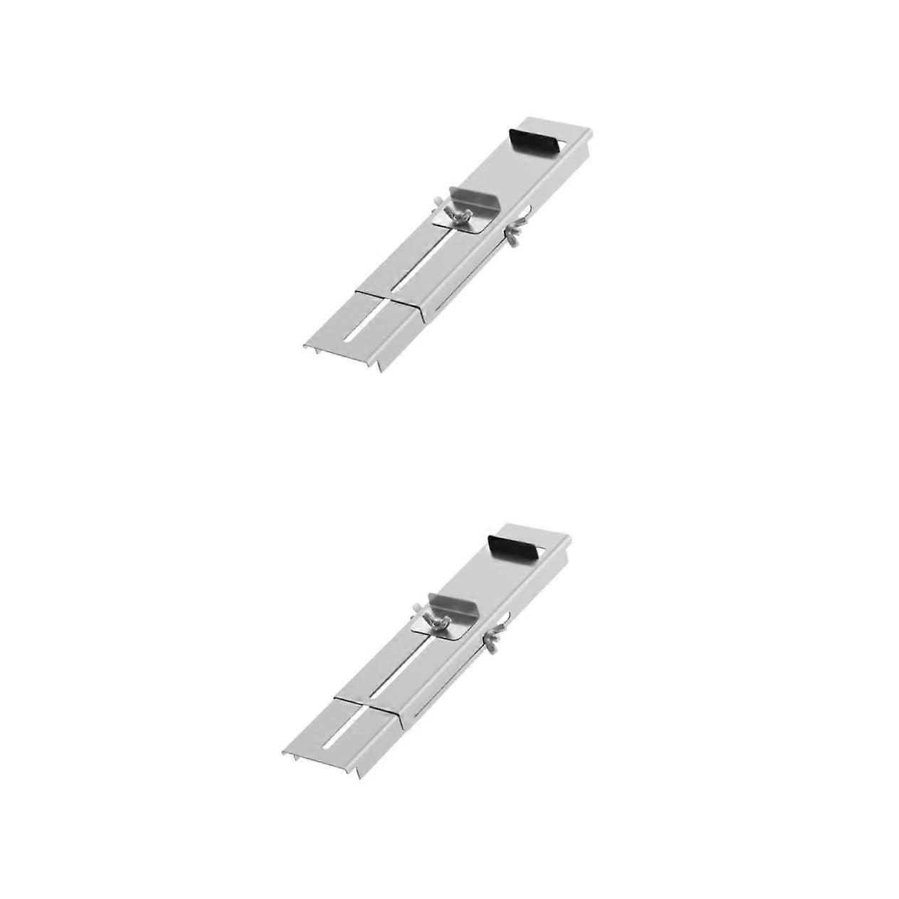 2piece knife sharpening stand set for sharpening chisels, whetstone base, blade honing holder, doublesided sharpening stone, stainless steel, silver