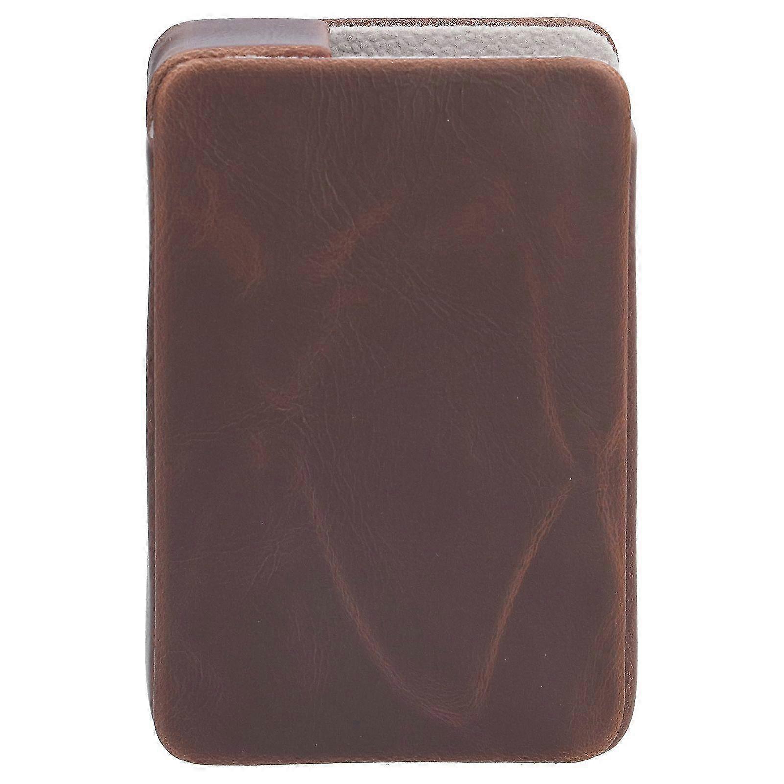 Magnetic Cigarette Case with 20 Capacity, Pressure Resistant PU Case for Men in Brown