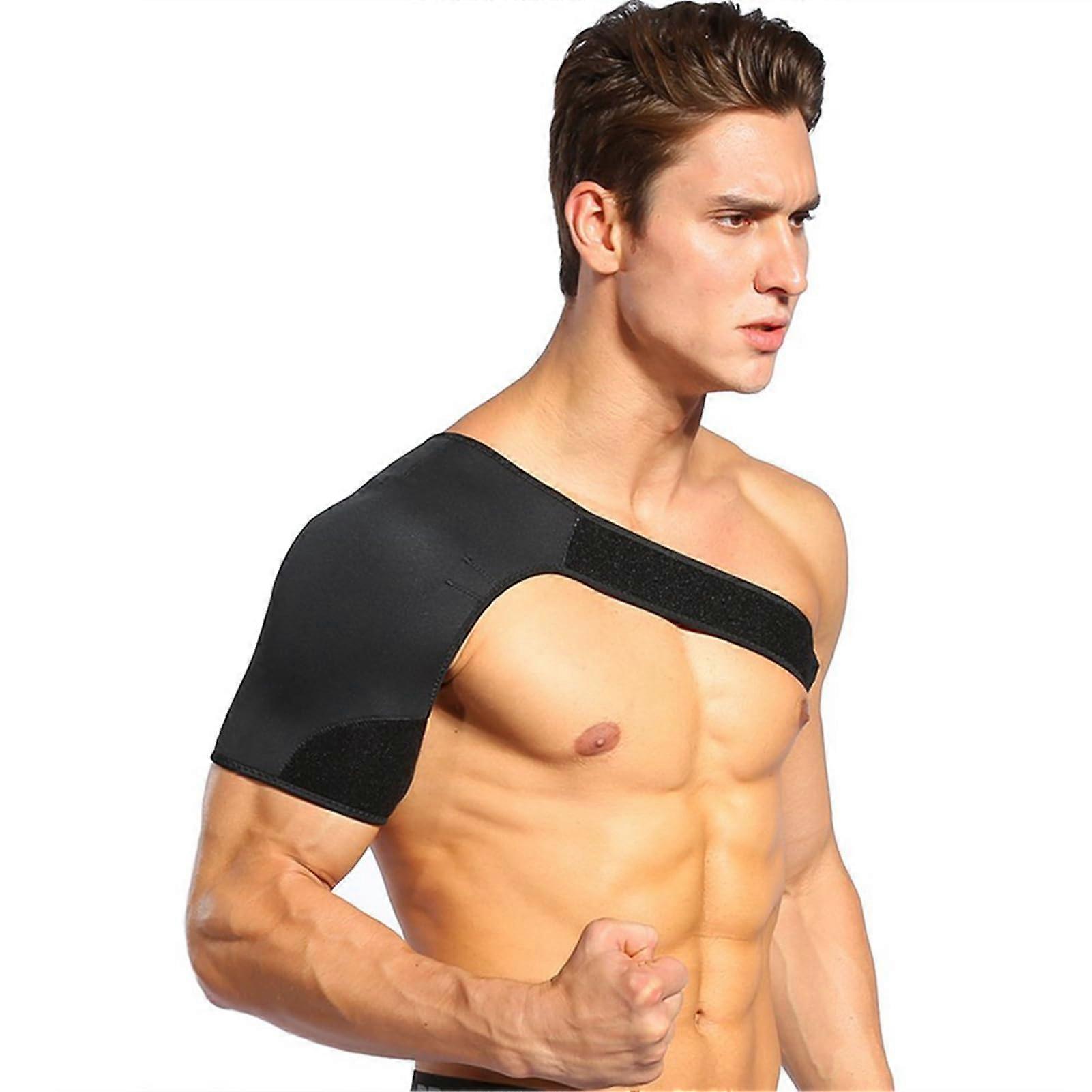 Shoulder Brace for Pain Relief and Support, Adjustable Compression Sleeve for Left and Right Arm, Unisex Fit