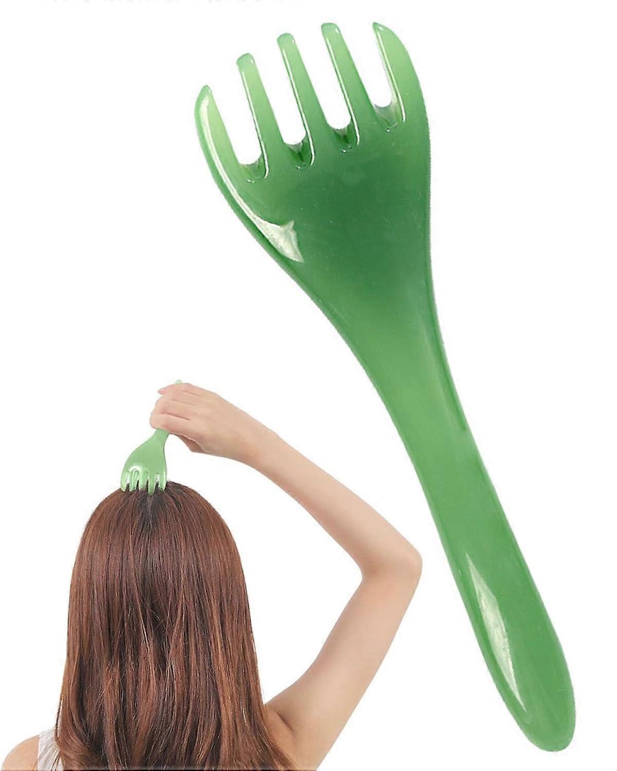 Resin Scalp Massager 2-Piece Set Gua Sha Comb Five-Claw Design Head And Face Massager For Neck Lymphatic Massage