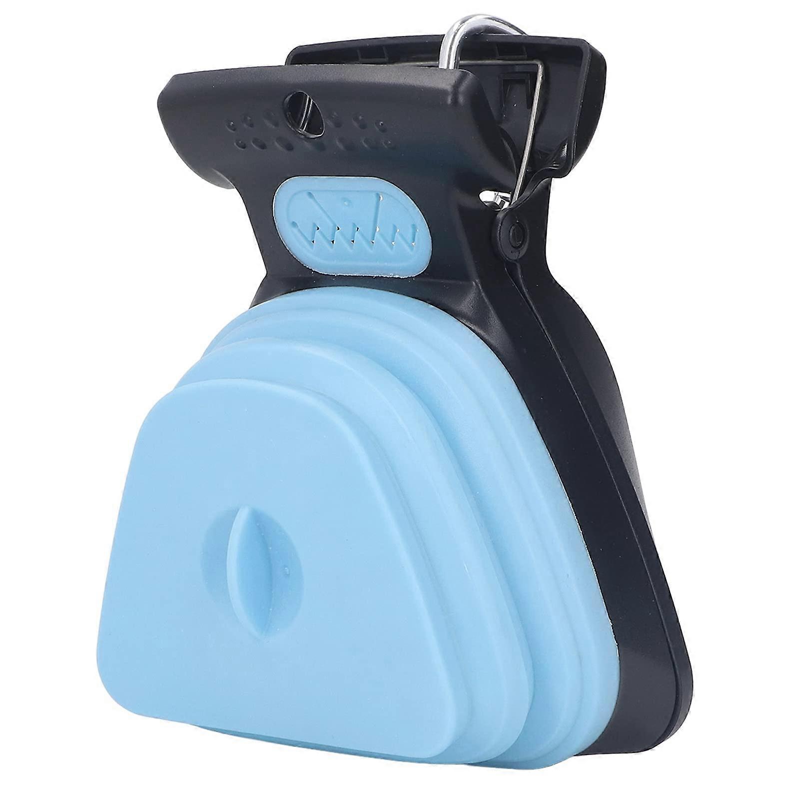Portable Dog Poop Scooper Handheld Size PUP Poop Scoop with Waste Bag (BLUE)