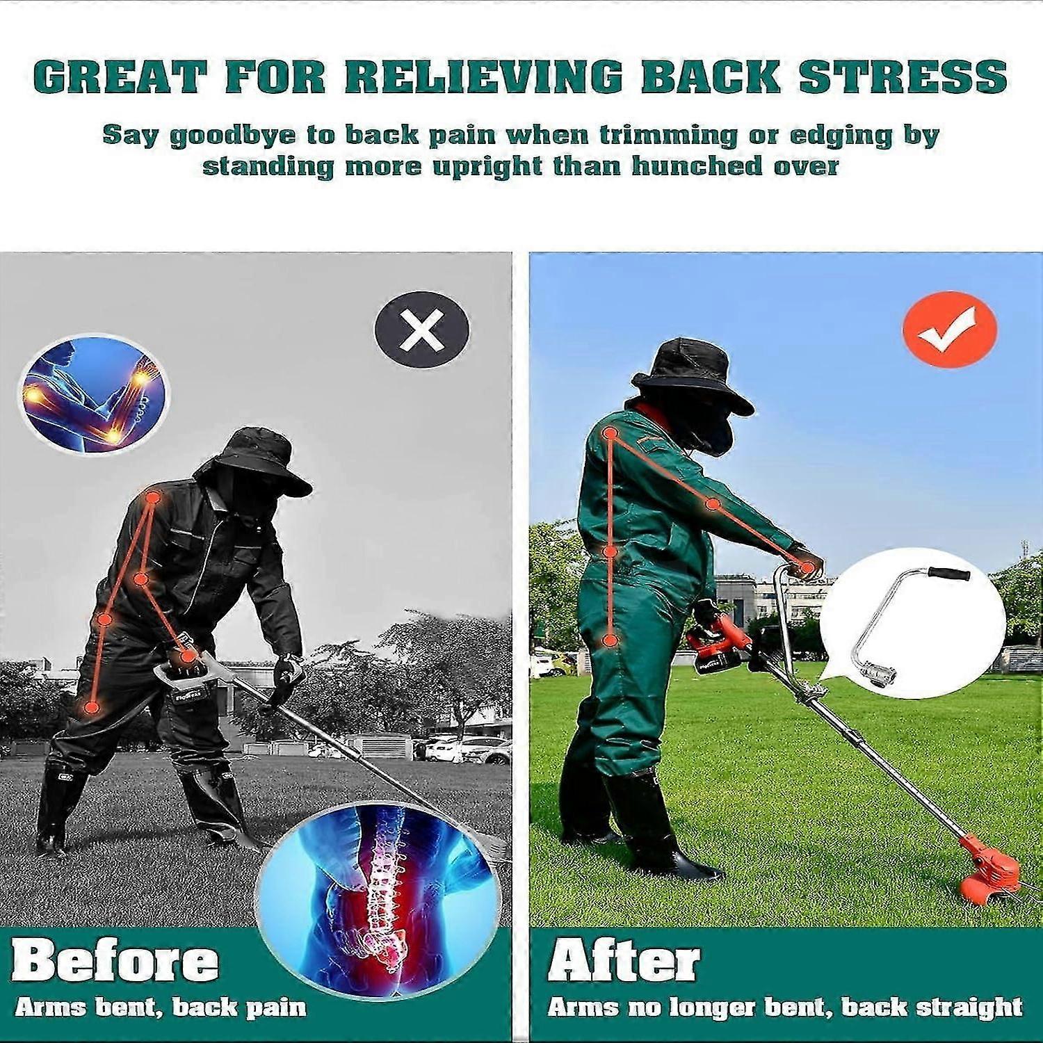 Ergonomic Trimmer Grip, String Trimmers Handle, Weed Eater Handle Extension, Lawn Trimmer Handle Grip for Lawn Care, Landscaping, Yard Trimming Edging