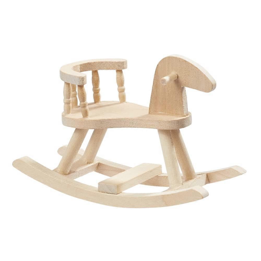Miniature Rocking Horse Wood, 6 x 8.6 x 3.8 cm, Pack of 1