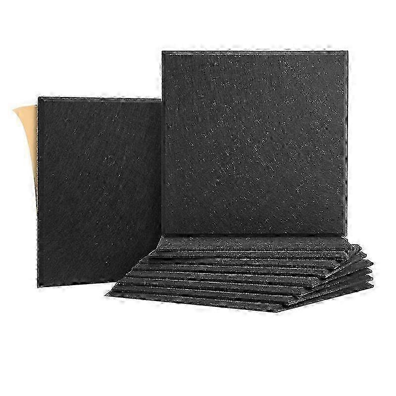 10Pack Sound Proof Panels for Walls, Self-Adhesive Acoustic Panels 12x12x0.4In for Recording Studio, Office, Home