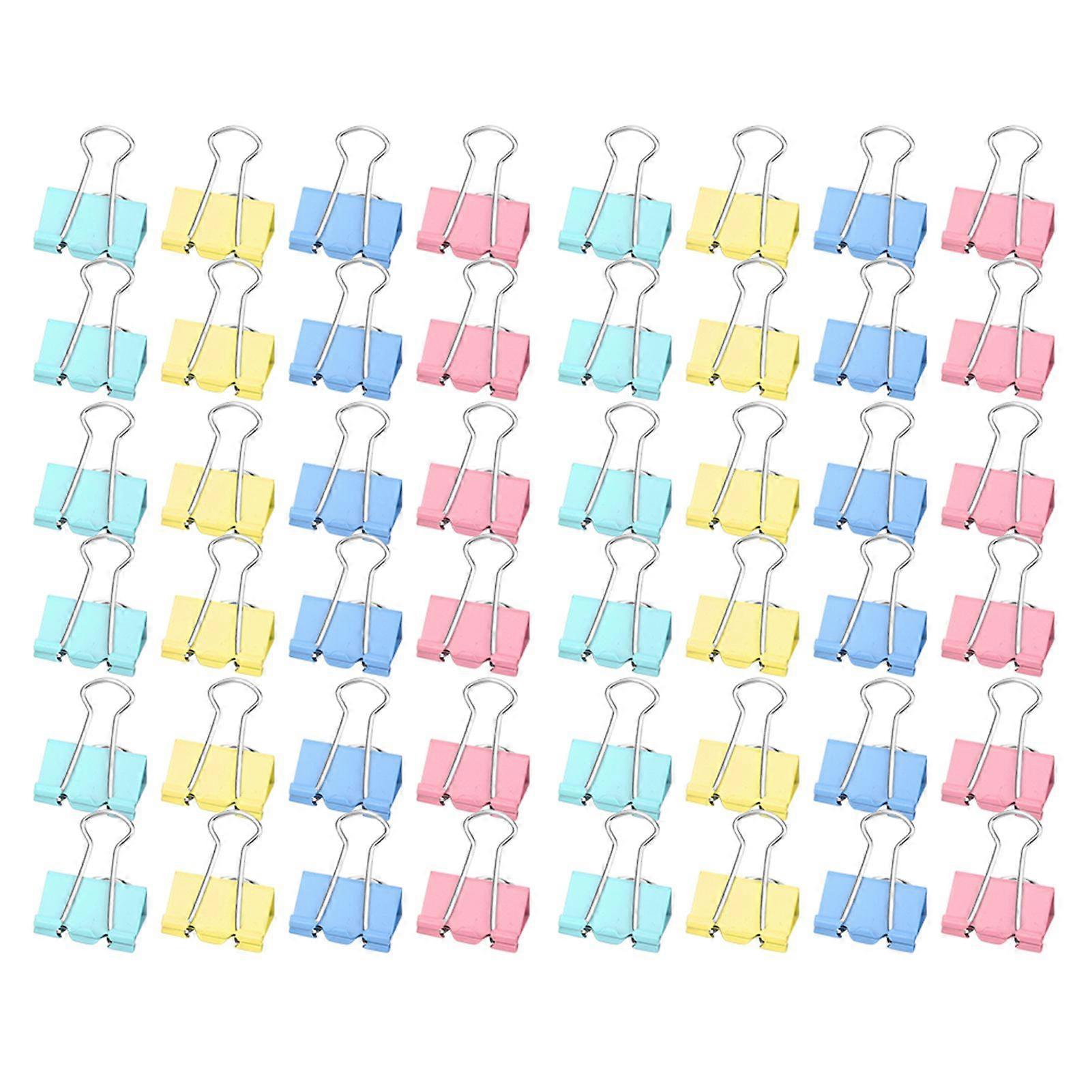 2025 Latest Model  48PCS 4 Colors Binder Clips 25mm Long Tail Paper File Note