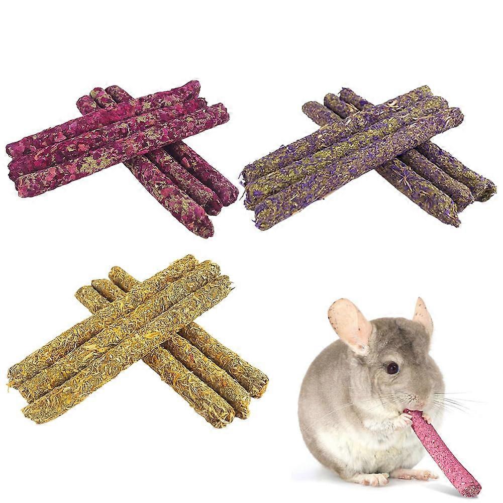 Timothy Hay Sticks, 18 Pieces Rabbit Toy, Chew Toy for Rabbits, Guinea Pigs, Chinchillas