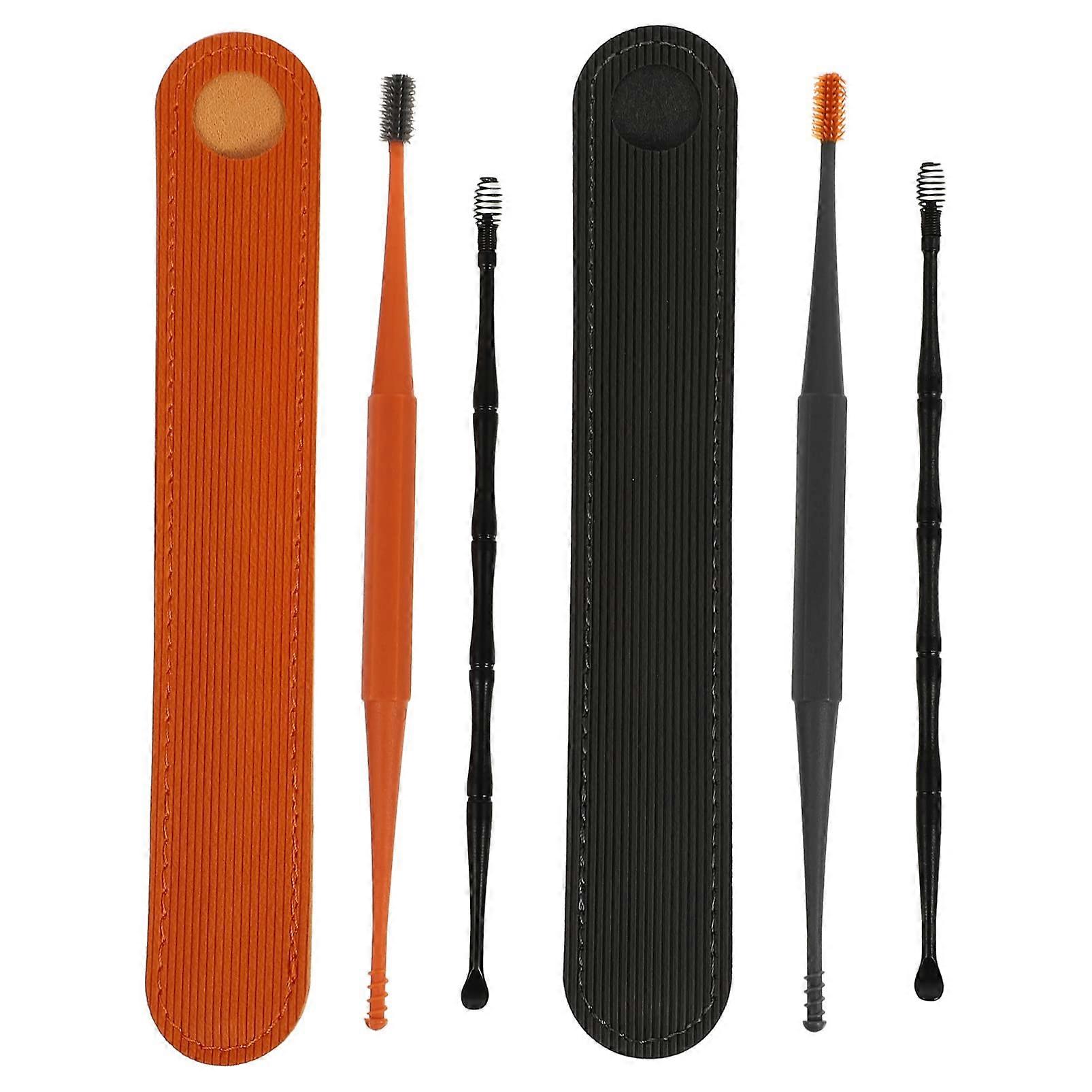 2in1 Ear Cleaner Set, MultiPiece Ear Tool with Ear Spoons and Storage Pouches for Effective Earwax Removal and Ear Cleaning.