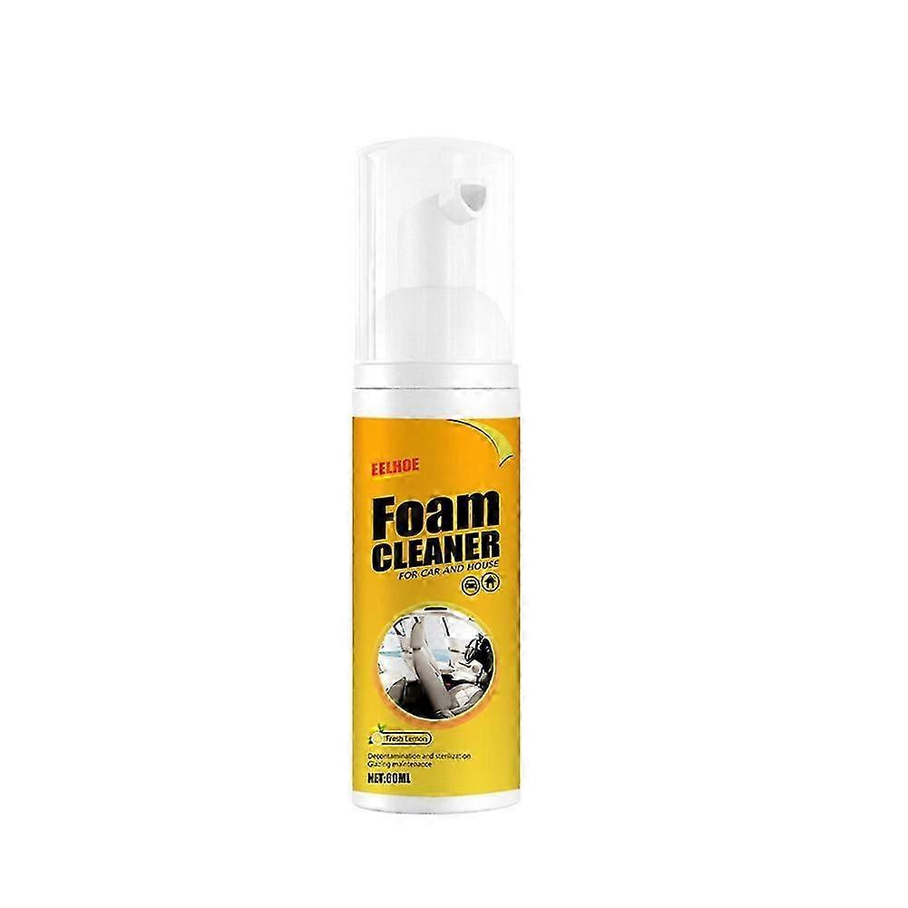 EELHOE Detergente multiuso per testine in schiuma Detergente per decontaminazione per interni auto Detergente in schiuma per sedili in pelle 60/100ml