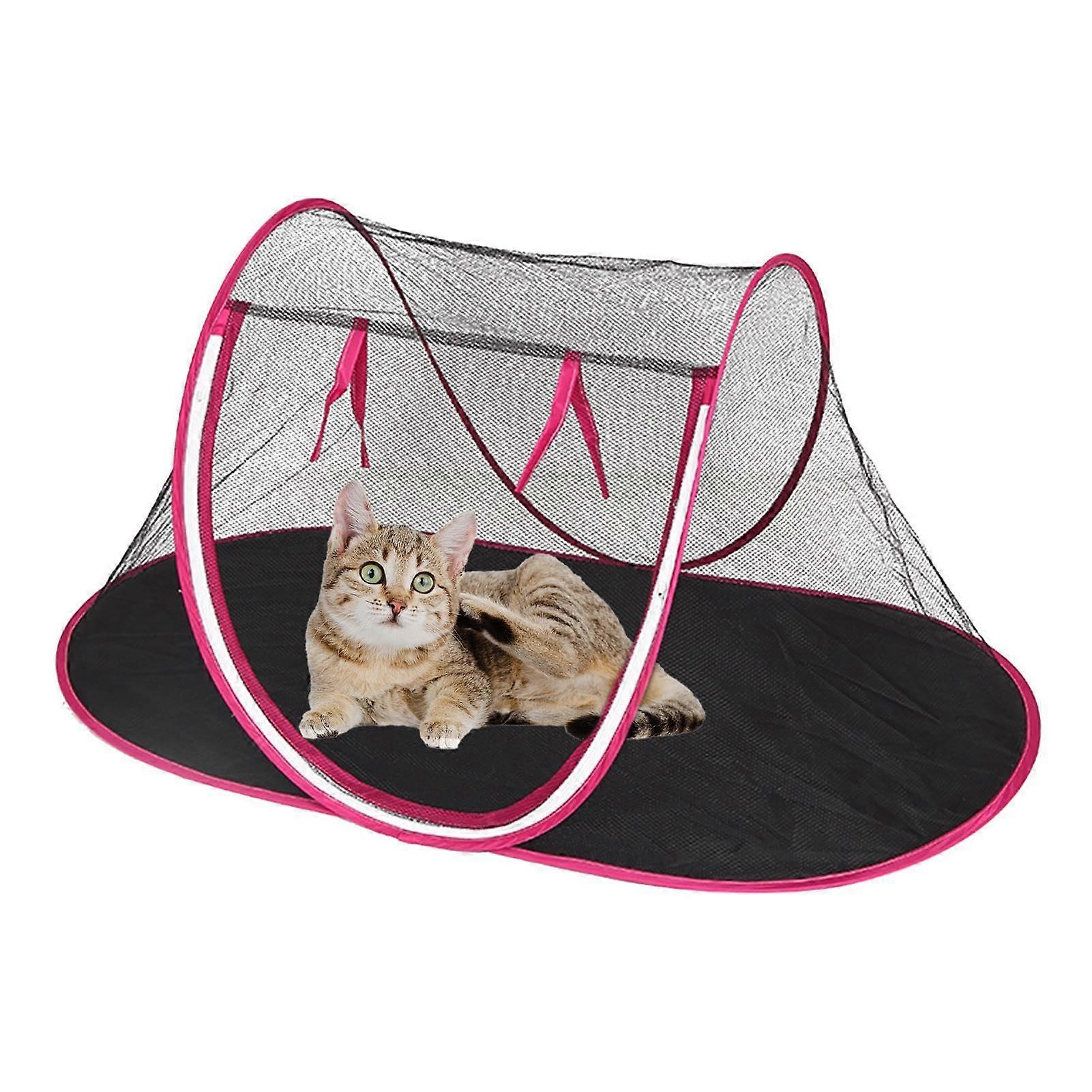 Portable Pet Tent, Foldable Dog Playpen for Indoor and Outdoor Use, Red, Lightweight, Easy Setup, Waterproof Design