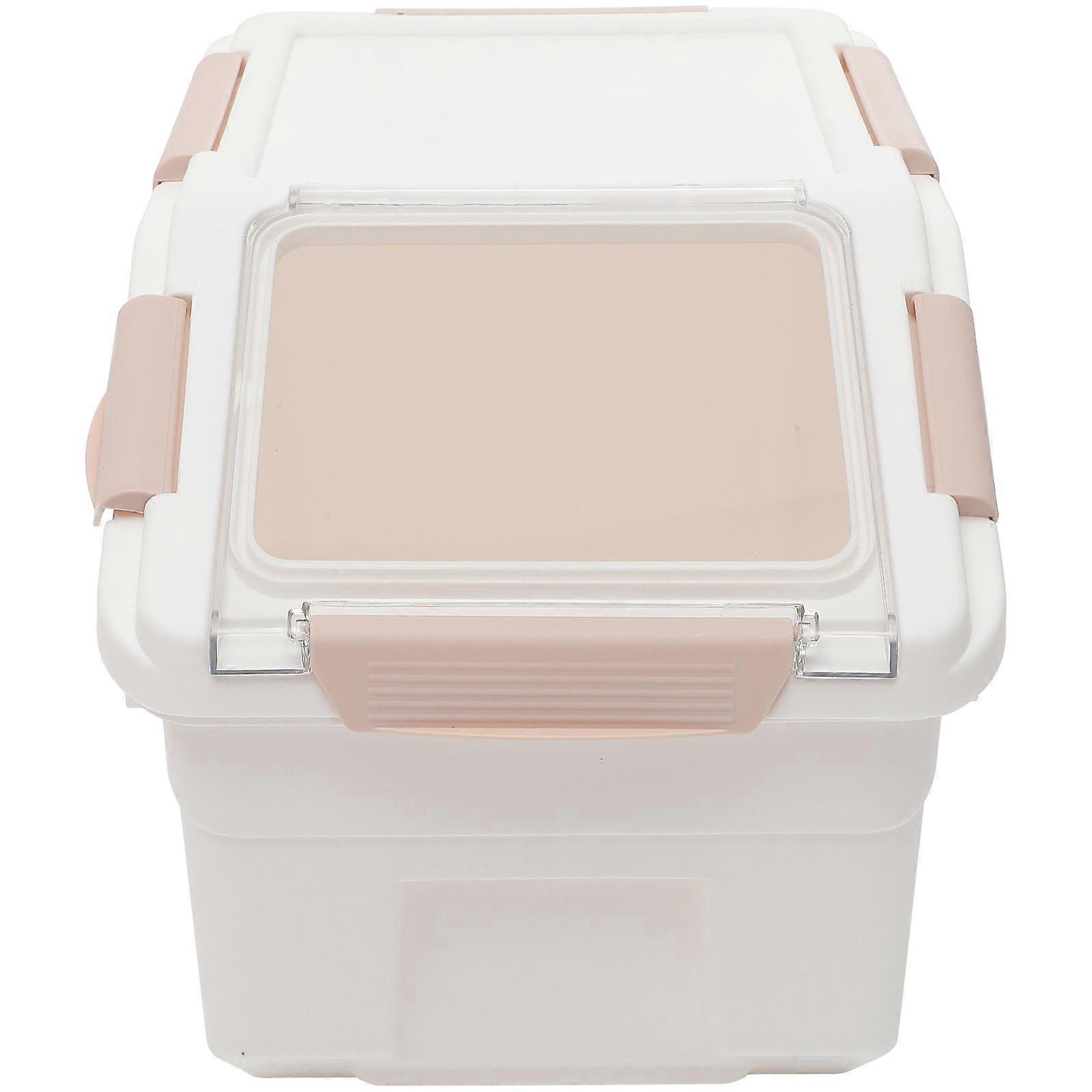 1Pc Home Rice Box Rice Bucket Rice Box Sealing Rice Bin (Pink)