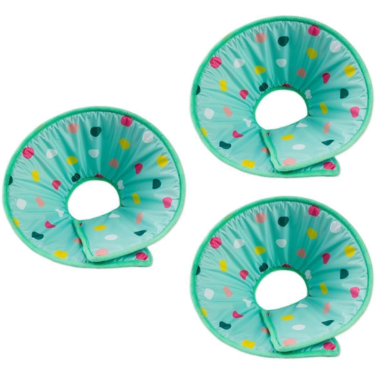 Elizabethan Pet Collar, Pack of 3, Anti-Grip Protective Circle, Dog Collar, Durable Fibres, Size S, Multiple Colors