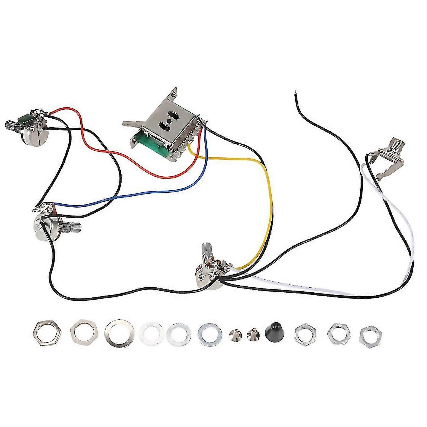 For Pots For Strat Guitar Prewired 1 Volume 2 Tone Control 5 Way Switch
