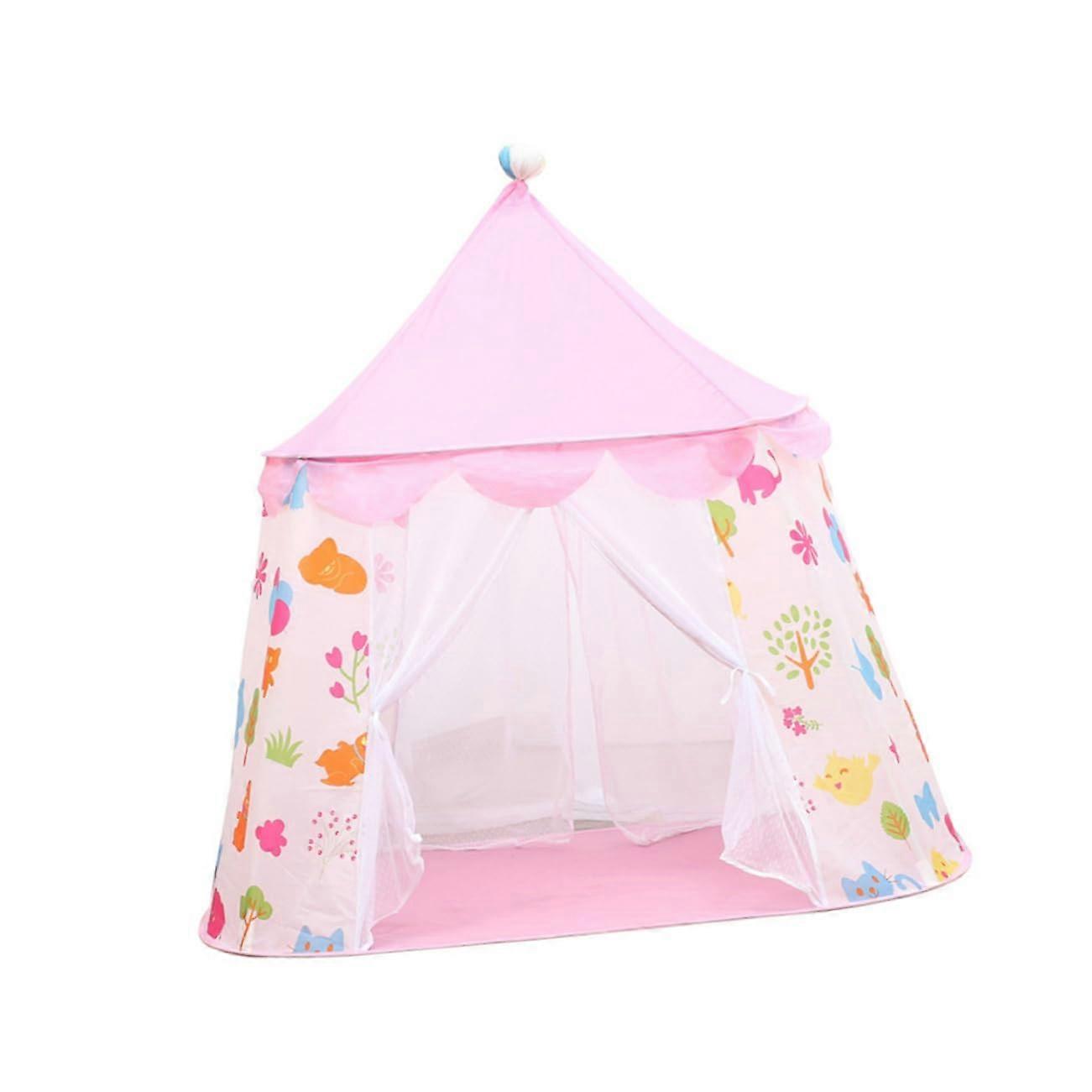 Foldable playhouse with childfriendly cartoon pattern for boys and girls