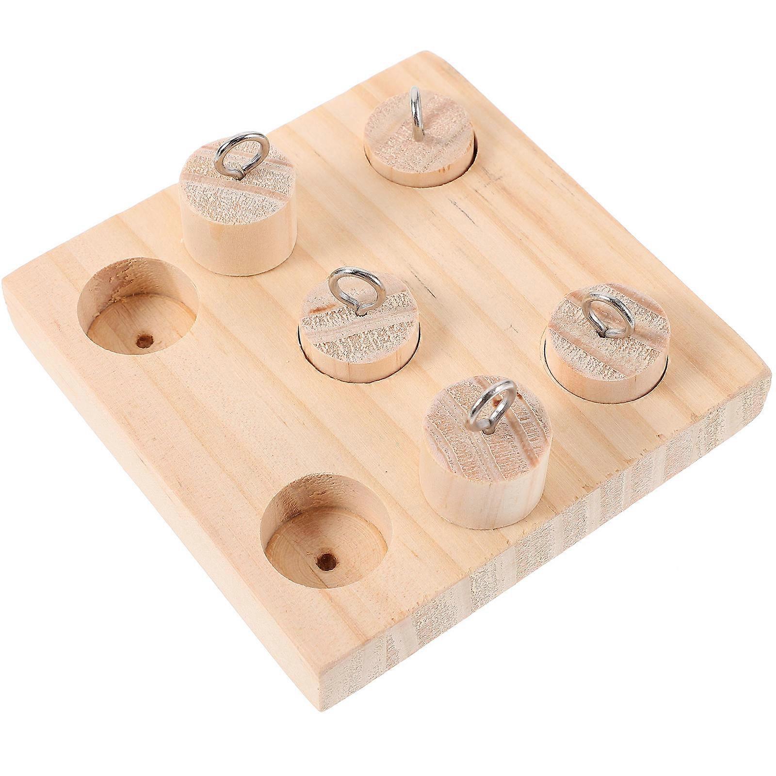Wooden Parrot Nibbling Accessory Durable Training Toy Compact Design Easy Installation for Budgies Cockatiels Parrots