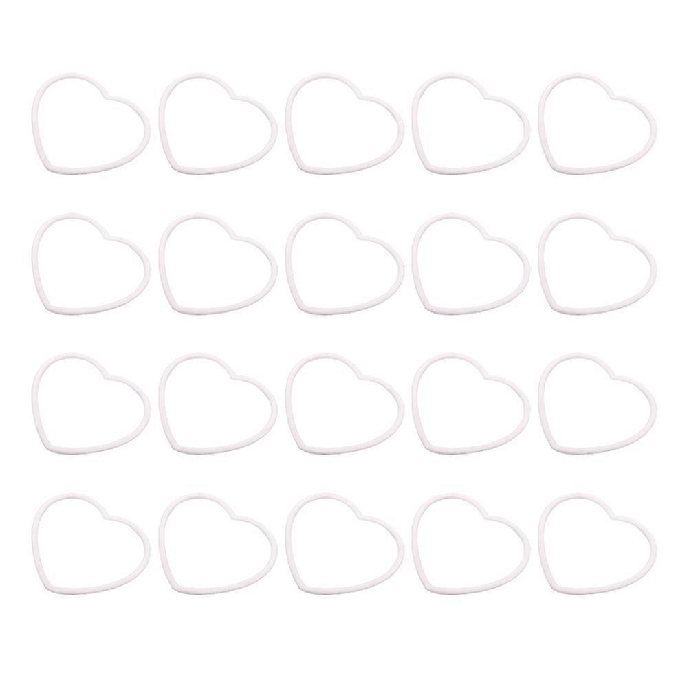 Catcher Rings Acrylic Heart Shaped Diy Craft Home Decor Smooth Surface Non-Fading 10Pcs
