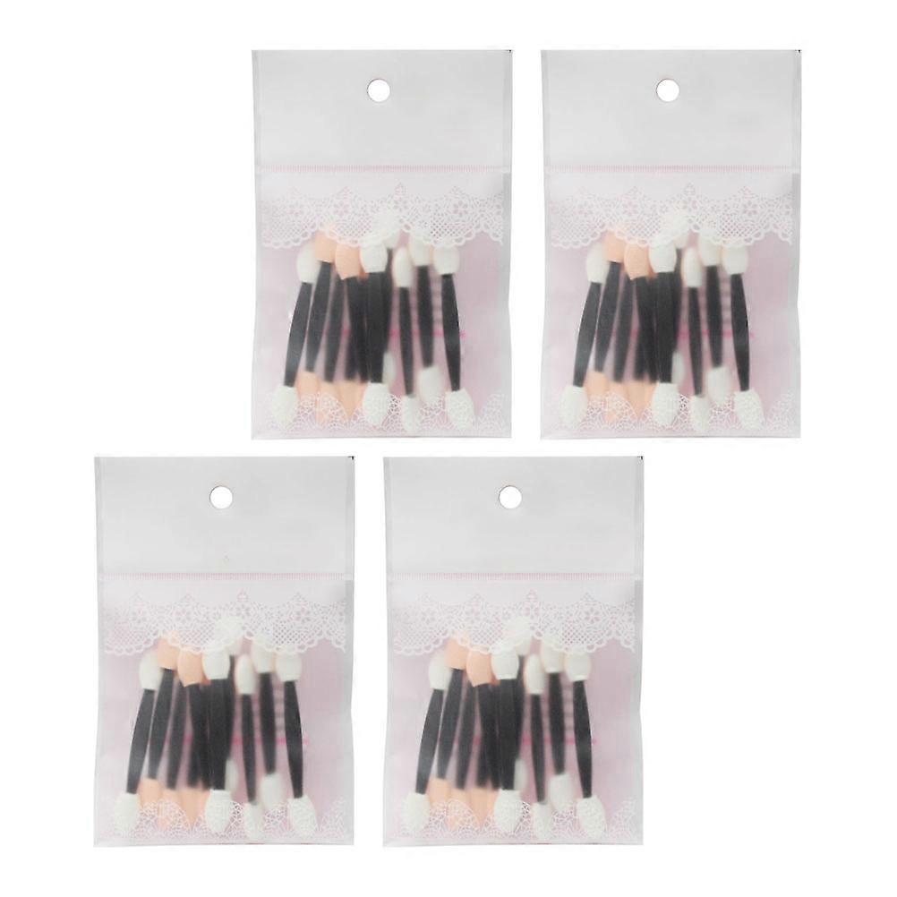 40Pcs Double-head Eyeshadow Stick Makeup Brushes in Assorted Colors for Safe Professional Use