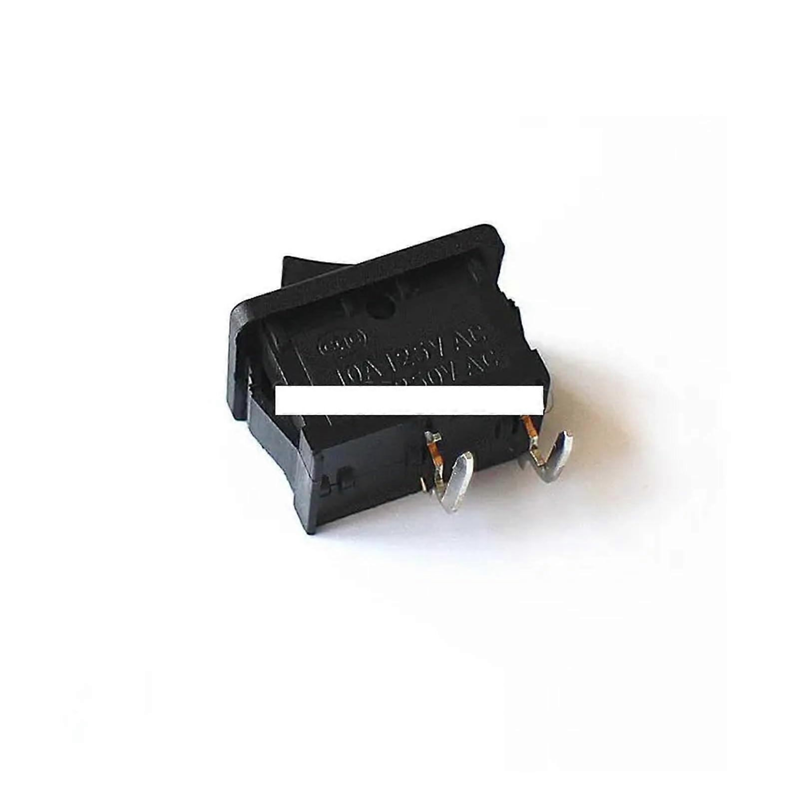 10Pcs Black Push Button Switch 6A/250V 10A/125V KCD1 2Pin Right Curved Needle Snapin On/Off Rocker Switch 21MM*15MM Black