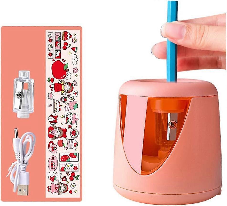 Automatic Electric Pencil Sharpener for Kids & Adults, Fast Sharpening for Standard & Colored Pencils (6-8.5mm), Safe & Quiet for School Home Office U