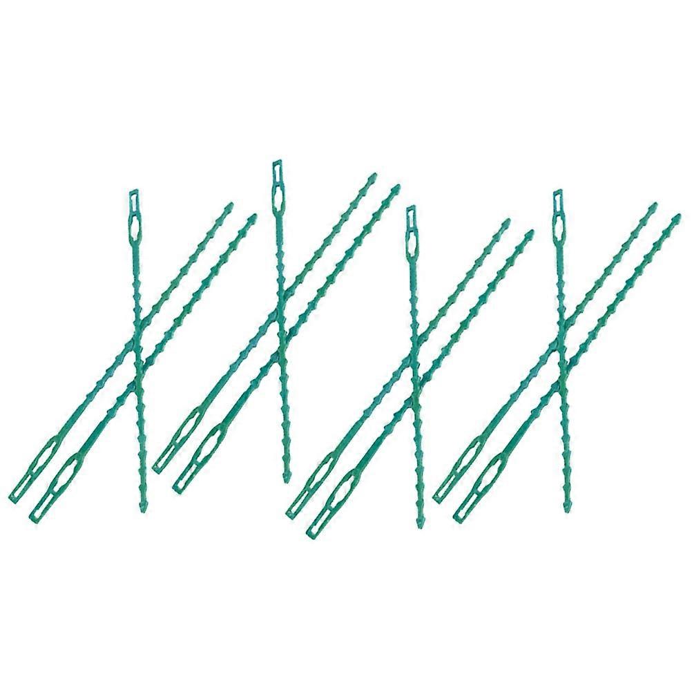 Light Green Reusable Plant Support Clips for Bonsai Vine 100pcs Plastic Adjustable Straps Safe for