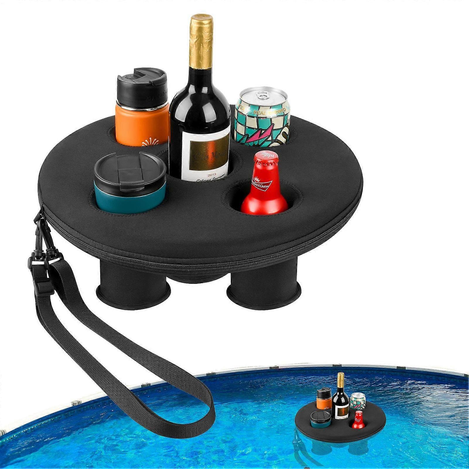 Floating Drink Holder 5-Hole Inflatable Pool Spa Accessory For Pool Party And Hot Tub
