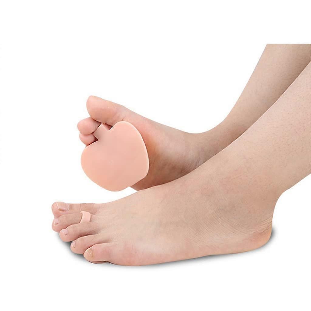 Molded Silicone Forefoot Pad Non-Slip Front Half For High Heels Hallux Valgus Gel Guard Splint 4-Pair