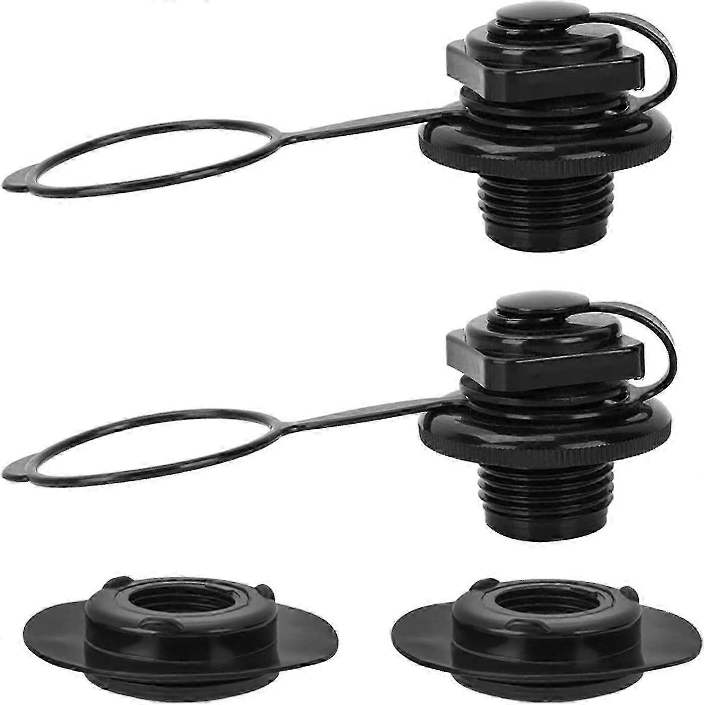 2025 Upgrade 2-Pack Inflatable Boat Air Valve with 24mm Plastic Screw Cap for Kayak, Raft, and Dinghy Use