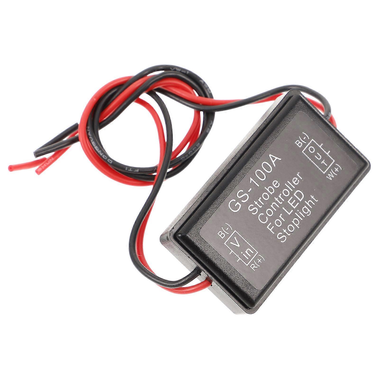 Strobe Controller for Lights Constructed from ABS Black Easy to Install with Multiple Modes for Car Use