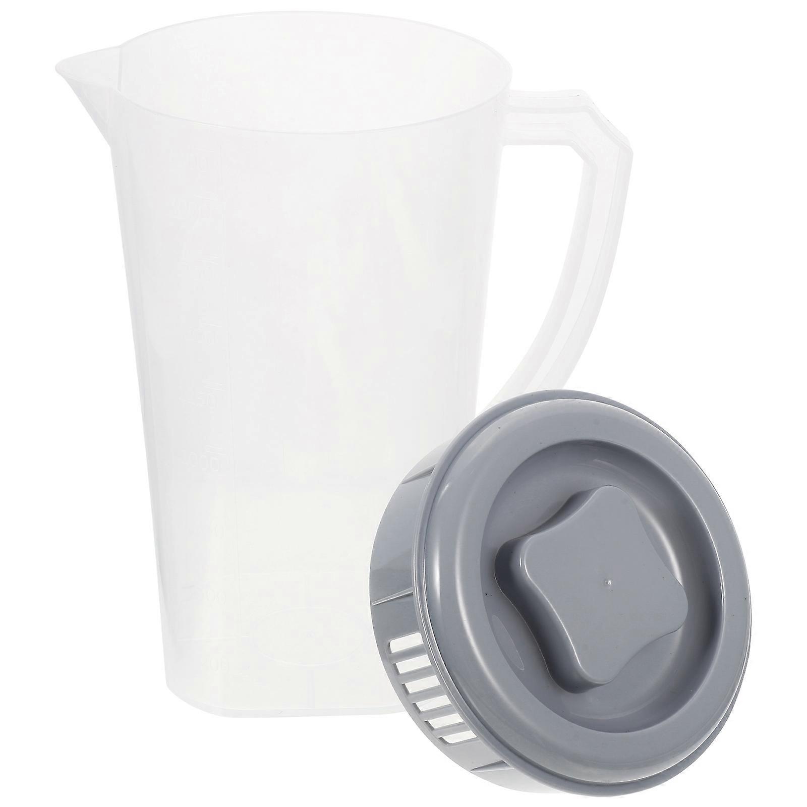 Beverage Pitcher with Lid for Home Use Made of PP Material Light Grey 70 oz