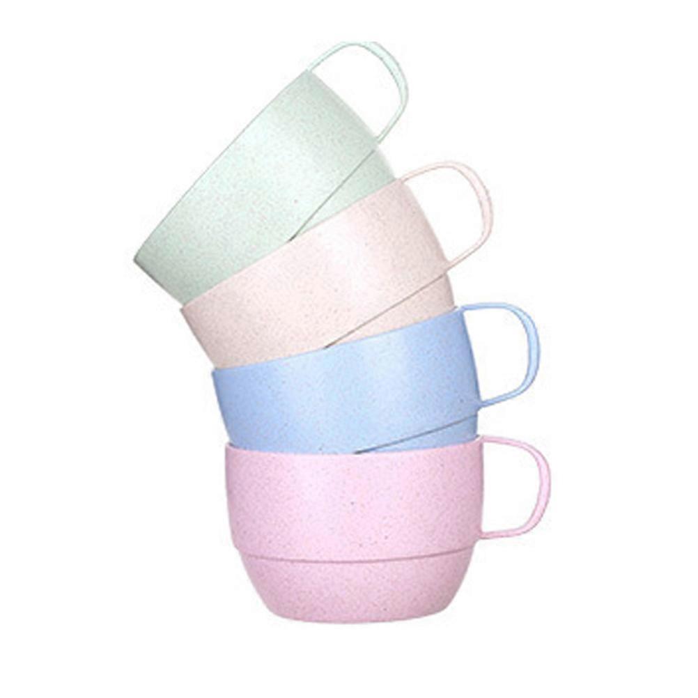 Round with Handle Cups for Adults Safe Material for Water Coffee Milk Tea 1Pcs