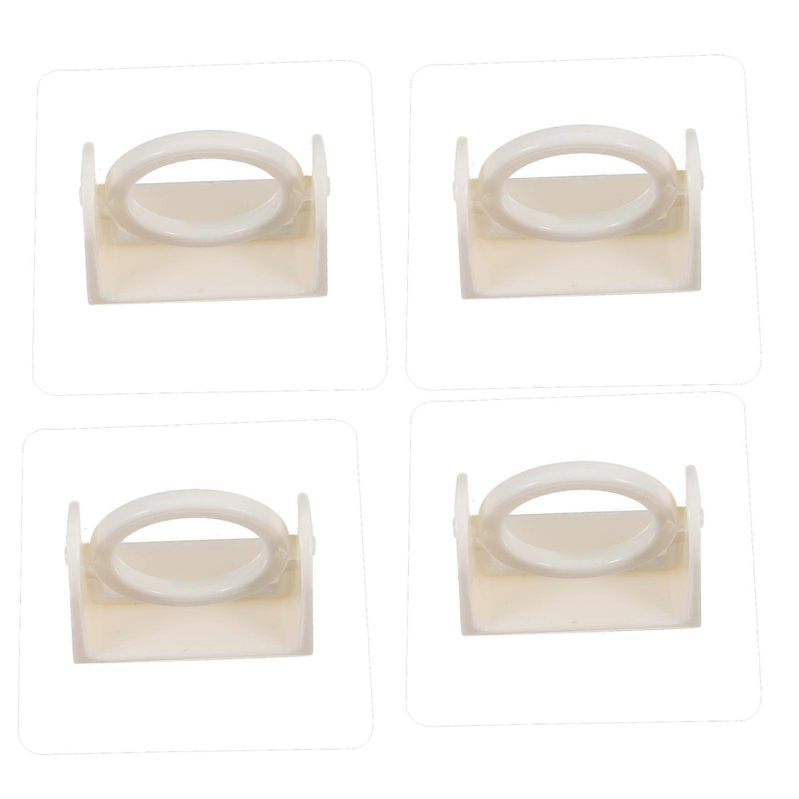 Self Adhesive Round Hole Curtain Hooks for Shower Rods, Towel Rails, and Drapery – No Drilling Required