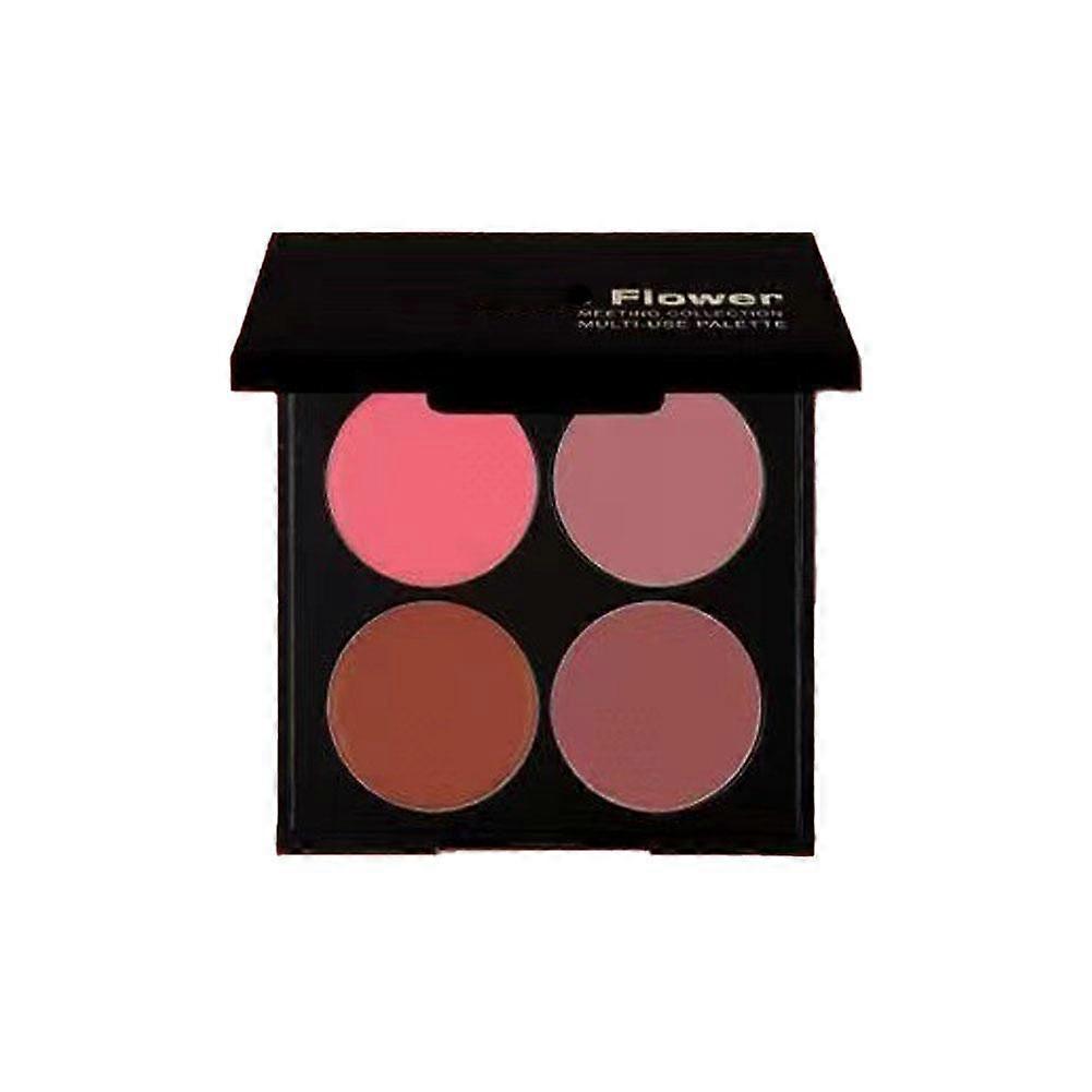 4-Color Blush Palette - Matte & Shimmer Mix