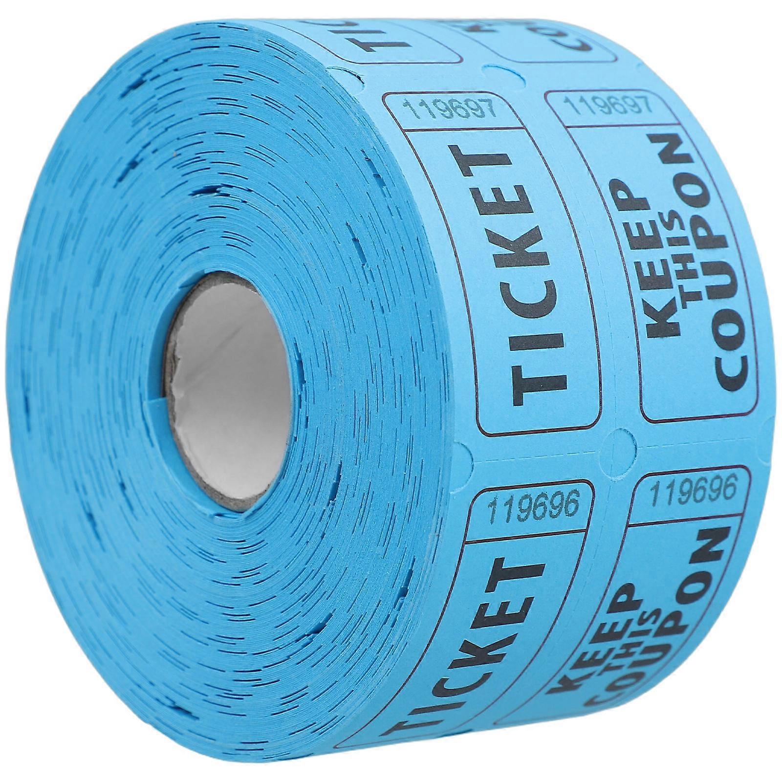 Skyblue Raffle Double Offset Paper for Party Events with Numbered Rolls and Perforations 500pcs