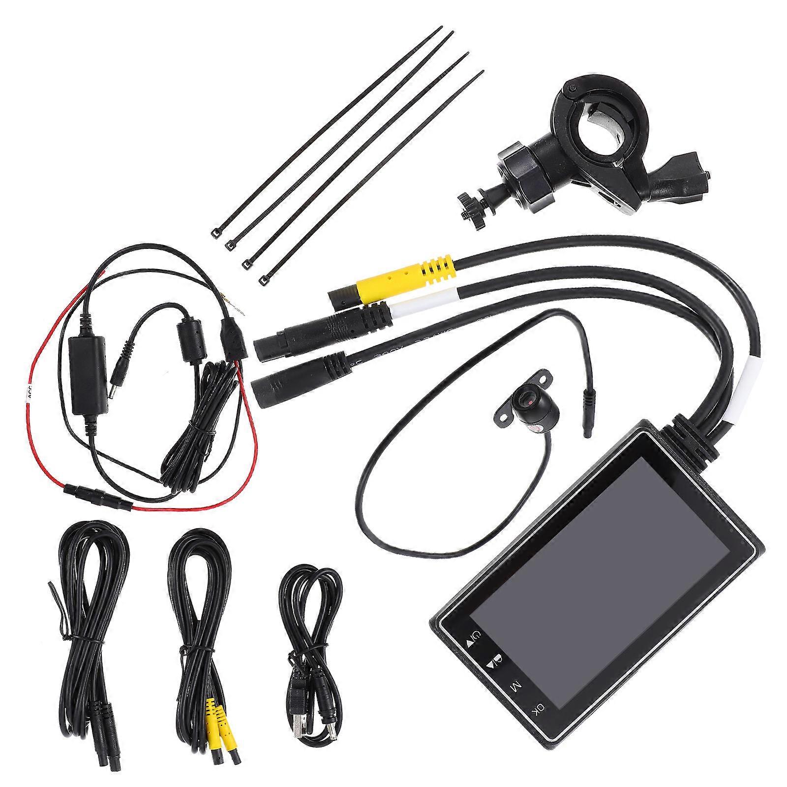 Motorcycle Camera Data Recording Waterproof Driving Recorder 140 Degree Angle 1Set