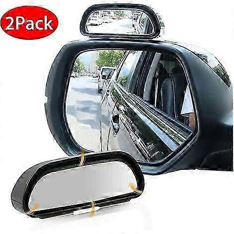 2 Pack 360 Car Blind Spot Rearview Mirror Universal Right + Left Adjustable HD Glass Auxiliary Mirror