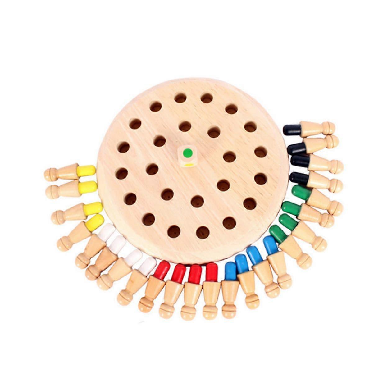 1Set Creative Chess Toy for Interactive Memory Game Made of Wood, Enhances Patience and Motor Skills for Family Activities and Learning Fun