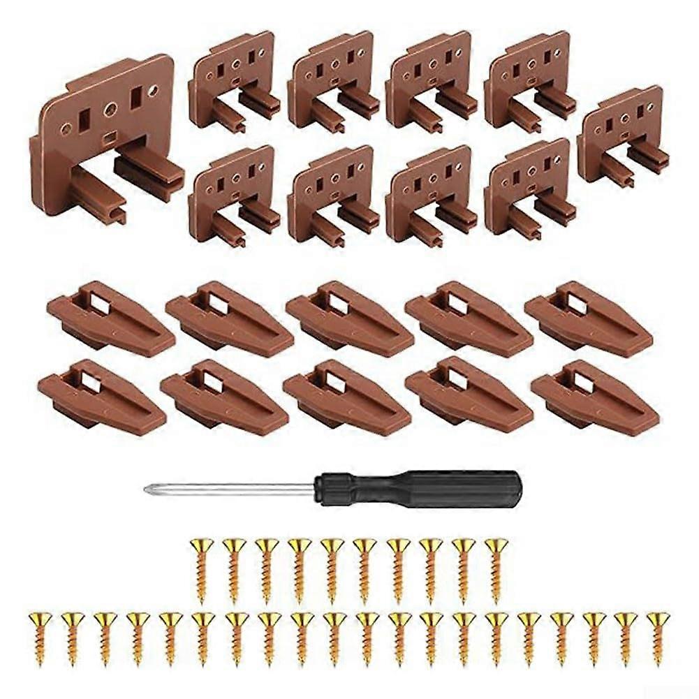 Drawer slide set, 10 sets for center mounting, with screws and screwdriver
