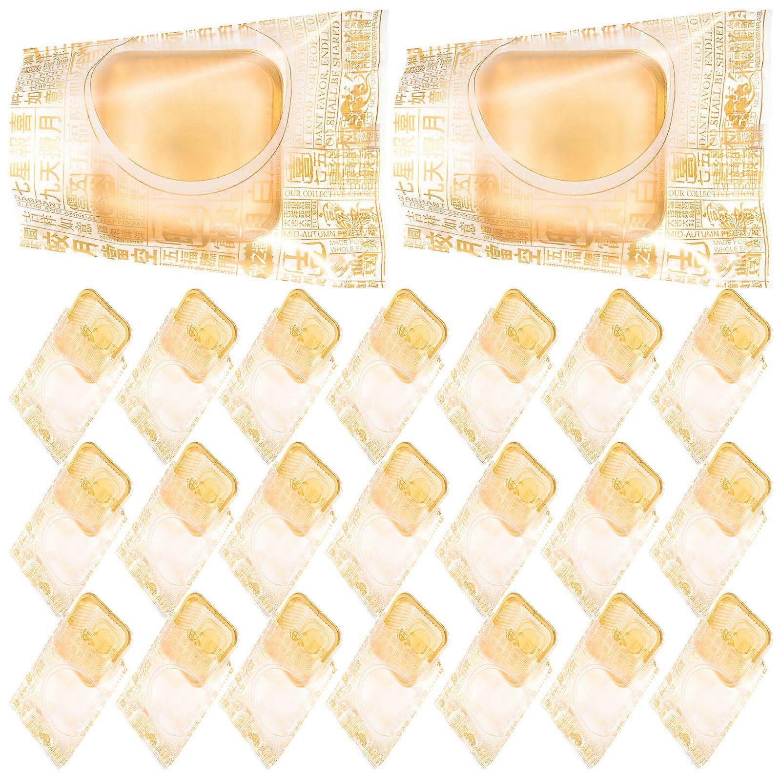 1 Set of Moon Cake Tray and Packing Bag Single Moon Cake Container Baked Food Packaging Bag
