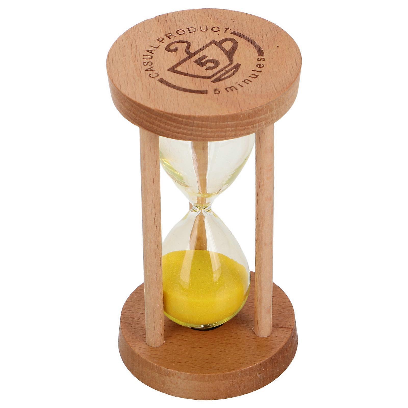 Hourglass Timer Five Minute Timer For Kids Tooth Brushing Bathroom Use 3.5×2×2in Countdown Feature 1Set