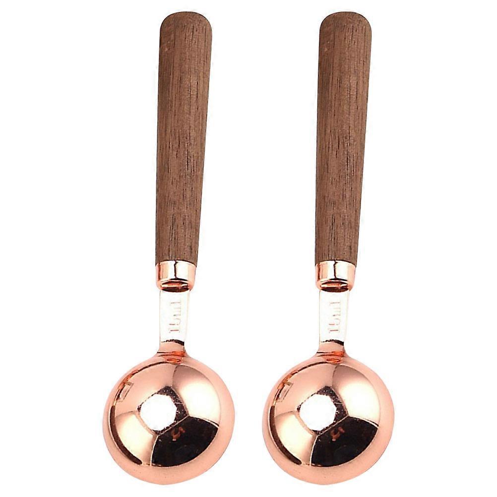 Stainless Steel Coffee Measuring Spoon with Wood Handle for Kitchen Use Easy to Clean and Accurate 15ml