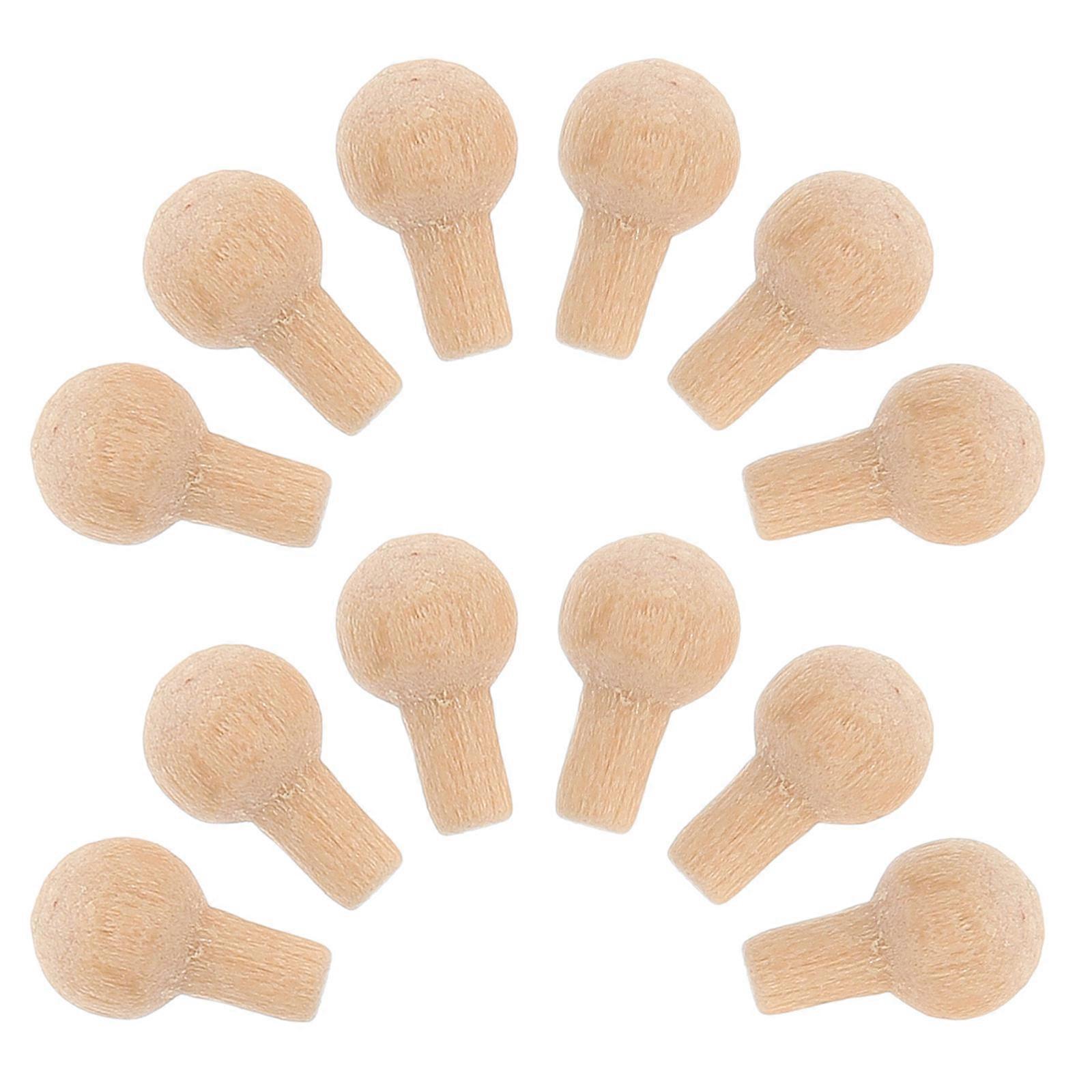 Dollhouse Door Knobs Miniature Furniture Knobs For Diy Projects Square Shape Wood Material Realistic Replication 50Pcs