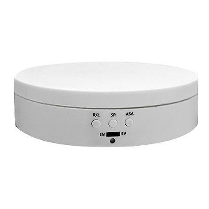 Rotating Display Stand Electric 3 Speed Level 360 Degree Rotating Turntable for Jewelry Short Video White with Matte Surface