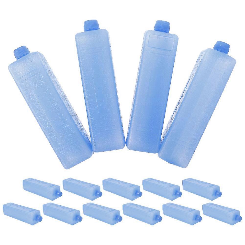 15pcs Reusable Ice Cooling Packs for Cooler Bags, Leak Resistant Freezer Blocks for Portable Food Preservation, Lightweight & Durable for Camping,