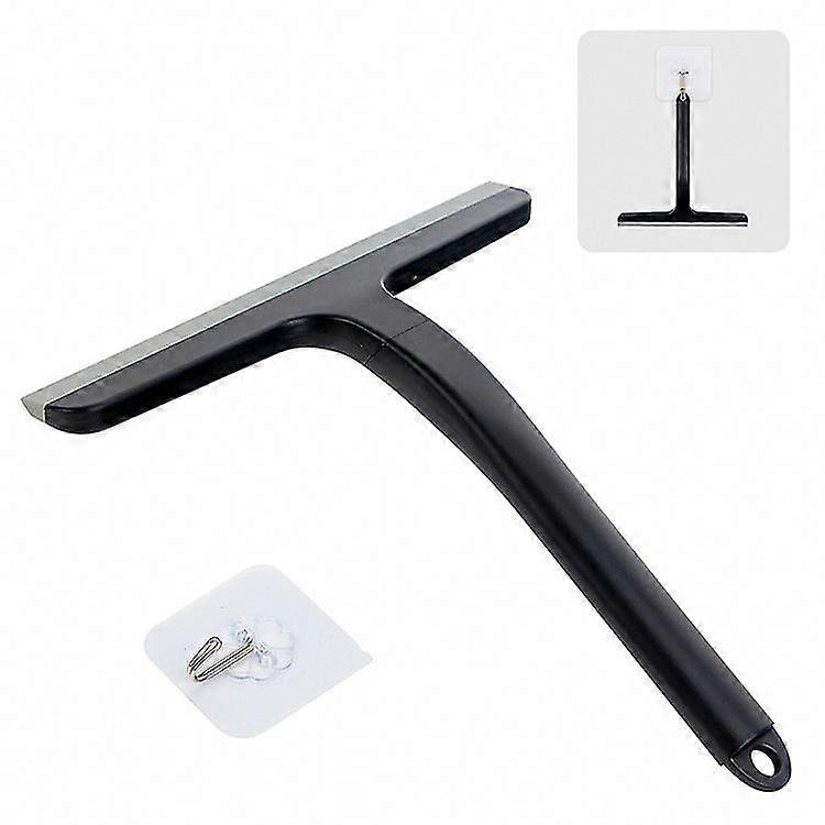 Shower Window Squeegee Black Cleaning Scraper 23x22cm