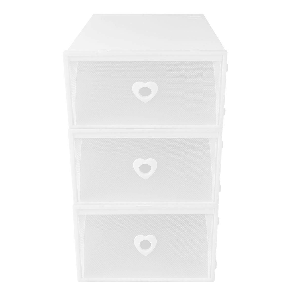 Dustproof Shoe Container Drawer Type Moisture-Proof Storage Solution 3Pcs